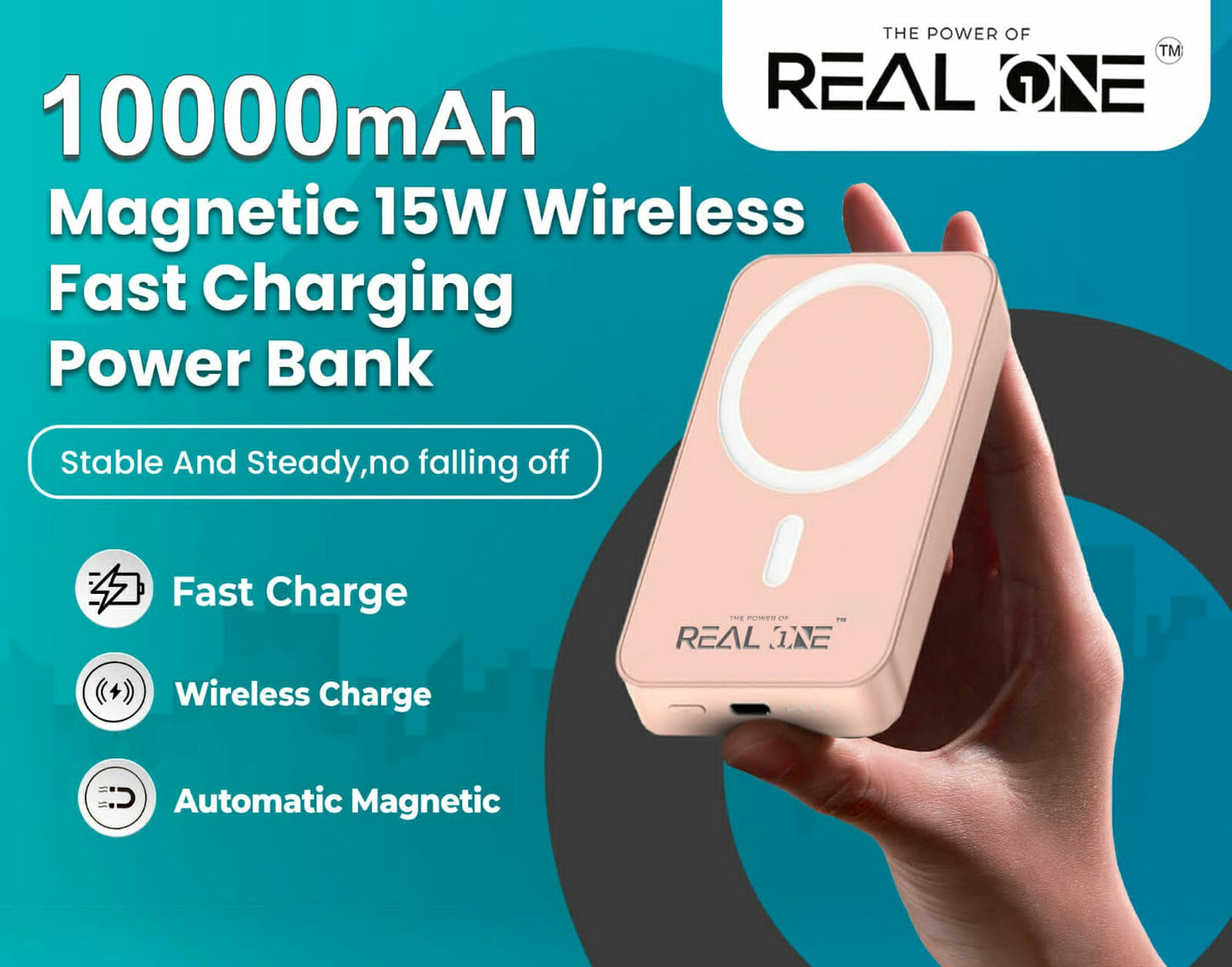 Magsafe Wireless 10000Mah Fast Charging USB Type-C Input Power Bank