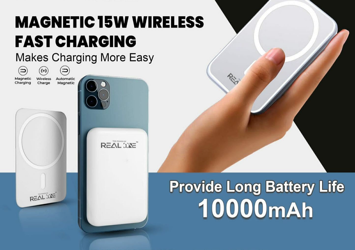 Magsafe Wireless 10000Mah Fast Charging USB Type-C Input Power Bank